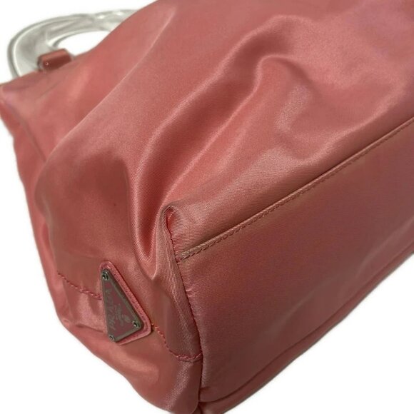 PRADA - Pink Clear Nylon Plastic Tote Bag - Picture 5 of 9